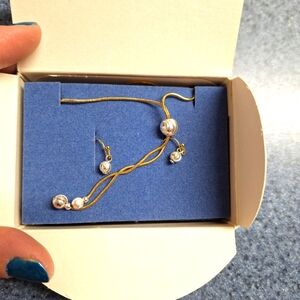 Avon "2001 Diamond Cut Accented Two-Toned Lariat" Gift Set, NWOT